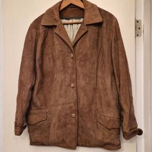 Vintage Brown Learher Button Up Jacket: Super-soft, beautiful, Classic Essential